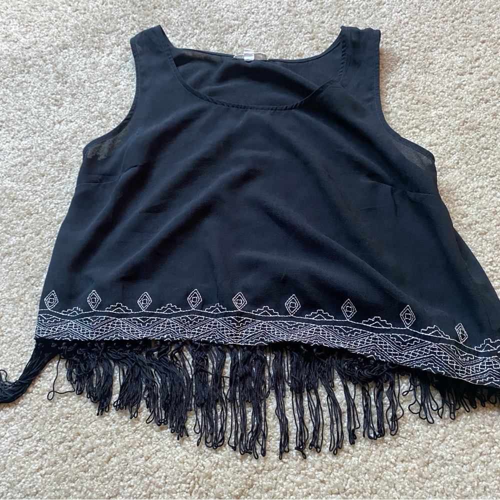 Top, Black Coastal Cowgirl Goth